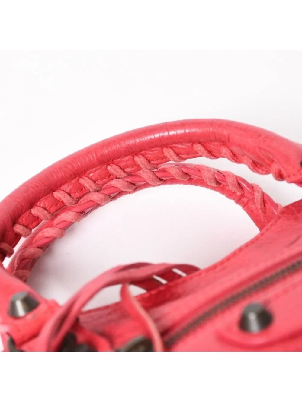 Balenciaga Classic Mini City 2-Way Shoulder Bag Leather Red Pink